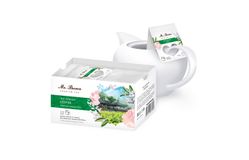 Чай в пакетиках для чайника «Mr.Brown» зеленый сенча 12х4г в коробках по 5 пачек