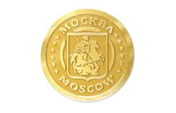 Шоколадные монеты 6г «Москва» в коробках по 500 штук, горький золото