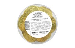 Шоколадная монета «Москва» 6г, горький шоколад в золотой фольге, в тубе по 60шт.
