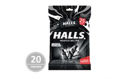 HALLS – Карамель леденцовая МЕНТОЛ ЭКСТРА в инд.уп. по 25шт. в пачке, в коробке 20 пачек