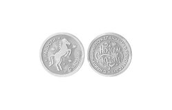 Шоколадная монета «2026 год – Год Лошади» 6г, горький шоколад в тубах по 60 штук