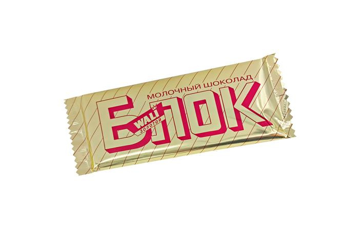 Шоколад молочный 100г Блок Wali / Вали золотой, в коробке по 20шт.