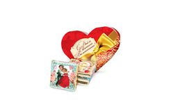 Шоколадный набор «Сердце» Валентинка (Букет Роз/Ты мой Ангел/Золотой Бант) из 4 шоколадок 5г [20г] 90х75х25 мм