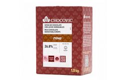 Chocovic - Шоколад молочный Rosa 26,8% какао (CHM-DR-852CHCV-69B) 1,5кг в коробке по 8шт.