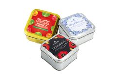 Монпансье с логотипом клиента 100г с прямой печатью по баночке