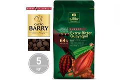 Cacao Barry – Горький шоколад 64% какао EXTRA BITTER GUAYAQUIL (CHD-P64EBPU-RT-U72) 5кг в коробке по 4шт.