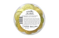 Шоколадная монета «Биткоин/Bitcoin» 6г, горький шоколад в золотой фольге, в тубе по 60шт.