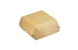 Коробка для гамбургера, крафт, замок-крючок, 120х120х70 мм, в коробке 300 штук