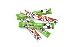 Сахар порционный стик 5г ФУТБОЛ в коробках по 10кг