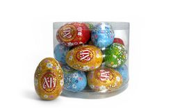 Пасхальные шоколадные яйца в тубах по 18 штук [ecom]