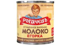 (М)(ЧЗ) Молоко сгущенное вареное с сахаром "Егорка" 8,5% ТМ "РогачевЬ" ж/б 360гр, в коробке по 30шт.