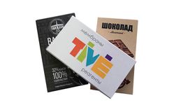 Сувенирный шоколад 27г в картонной коробке с логотипом заказчика