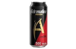 Напиток энергетический Адреналин Раш (Adrenalin Rush) Ягодная энергия Красный 0,449л ж/б, [упаковка 6шт.]