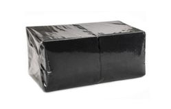 Салфетка бумажная 24х24 черная однослойная (400шт/упаковка, 4800/коробка)