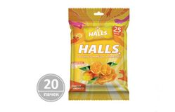 HALLS – Карамель леденцовая СО ВКУСОМ МЁДА И ЛИМОНА в инд.уп. по 25шт. в пачке, в коробке 20 пачек