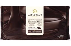 Callebaut - Шоколад темный 54% какао БЕЗ САХАРА (MALCHOC-D-123) блок 5кг по 5шт в коробке