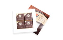 Шоколадный набор «Пенал» из 4 шоколадок 5г [20г] 102х102х10мм  с логотипом клиента