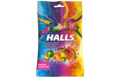 HALLS – Карамель леденцовая COLORS АССОРТИ в инд.уп. по 25шт. в пачке, в коробке 20 пачек
