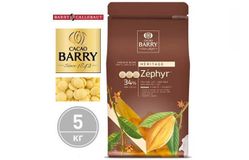 Cacao Barry – Белый шоколад 34% какао (ZEPHYR CHW-N34ZEPH-2B-U77) 5кг в коробке по 4шт.