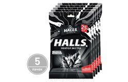 HALLS – Карамель леденцовая МЕНТОЛ ЭКСТРА в инд.уп., в коробке 5 пакетов по 25 леденцов