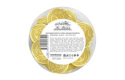 Шоколадная монета «Санкт-Петербург» 6г, горький шоколад в золотой фольге, в тубе по 60шт.