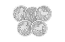 Шоколадная монета «2026 год – Год Лошади» 6г, горький шоколад в тубах по 60 штук