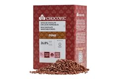 Chocovic - Шоколад молочный Rosa 26,8% какао (CHM-DR-852CHCV-69B) 1,5кг в коробке по 8шт.