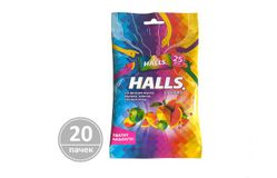 HALLS – Карамель леденцовая ассорти (COLORS) в инд.уп. по 25шт. в пачке, в коробке 20 пачек