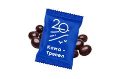 Кофейное зерно в шоколаде в пакетиках 20г с логотипом заказчика