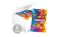 Карамель леденцовая HALLS COLORS в индивидуальной упаковке [в коробке 5 пакетов по 25 леденцов]