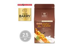 Barry Callebaut - Белый шоколад с карамелью 35% какао ZEPHYR CARAMEL CHK-N35ZECA-2B-U75 2,5кг в коробке по 4шт.