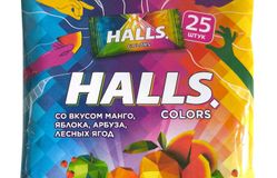 HALLS – Карамель леденцовая COLORS АССОРТИ в инд.уп. по 25шт. в пачке, в коробке 20 пачек