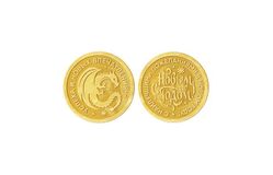 Шоколадная монета «2024 год – Год Дракона» 6г, молочный шоколад, золотая фольга, в коробках по 500шт