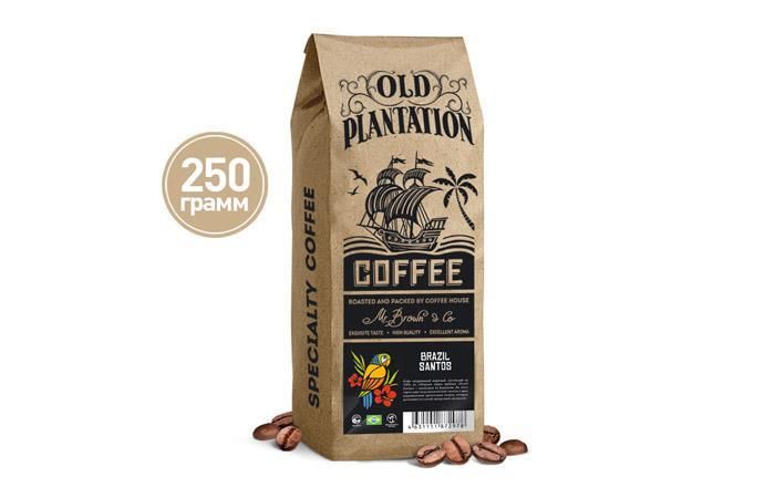 Old Plantation – Specialty Coffee «Brasil Santos» кофе в зернах 250г