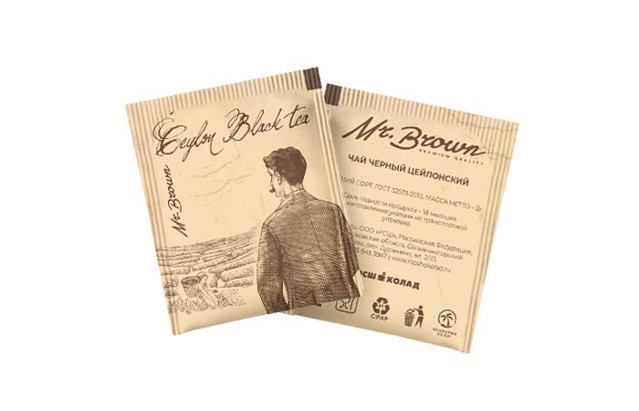 Mr.Brown - чай пакетированный черный цейлон 300х2г в конверте