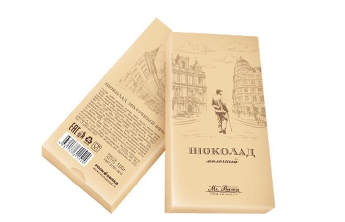 Mr.Brown – шоколад молочный в картонной упаковке 25х100г