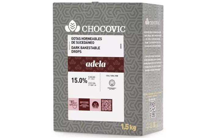 Chocovic - Кондитерская глазурь Adela 15% какао (ISD-DR-105CHVC-69B) 1,5кг в коробке по 8шт.