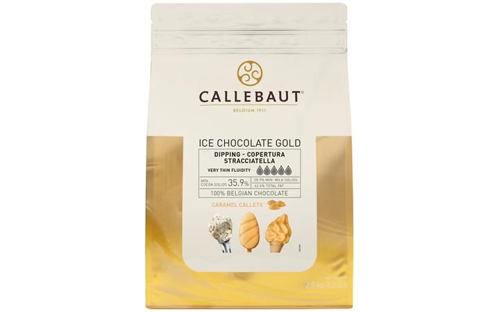Callebaut Ice Chocolate GOLD - Шоколад с карамелью 35,9% какао (ICE-42-GOLD-552) 2,5кг по 4шт в коробке