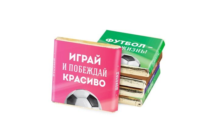 Шоколад коллекционный 1000х5г «ФУТБОЛ - больше чем игра» молочный золото
