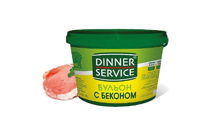 DINNER SERVICE – Бульон с беконом сухой в пластиковых банках по 2кг