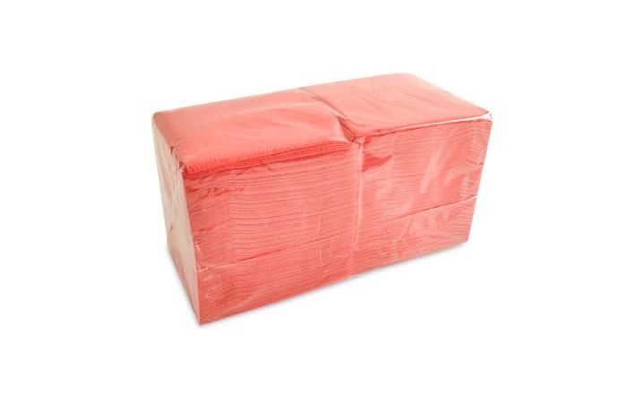 Салфетка бумажная 24х24 красная однослойная (400шт/упаковка, 4800/коробка)