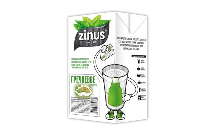 ZINUS – Гречневый напиток из зеленой гречки 1,0л в упаковке по 12шт.