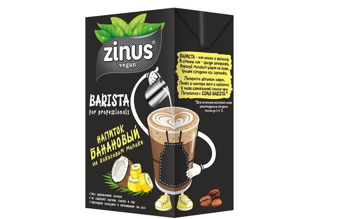 ZINUS –  Бананово-кокосовый напиток «BARISTA» 1,0л в упаковке по 12шт.