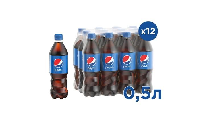 Пепси (Pepsi) 0,5л, ПЭТ, [упаковка 12шт], Беларусь
