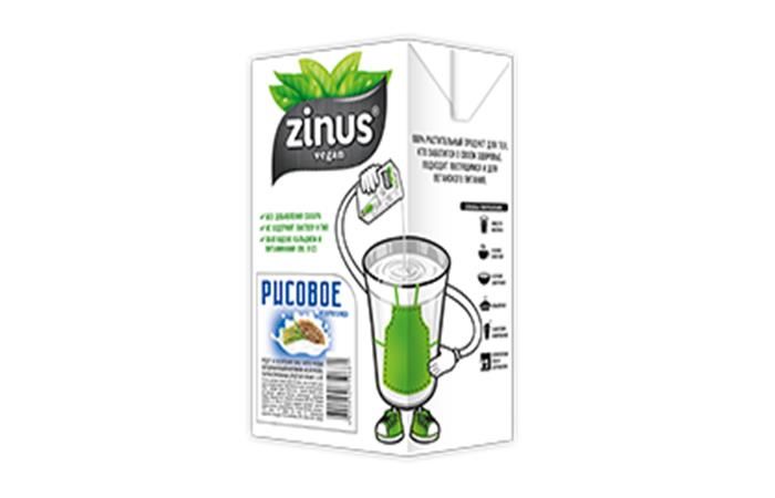 ZINUS - Рисовый напиток из бурого риса 1,0л в упаковке по 12шт.