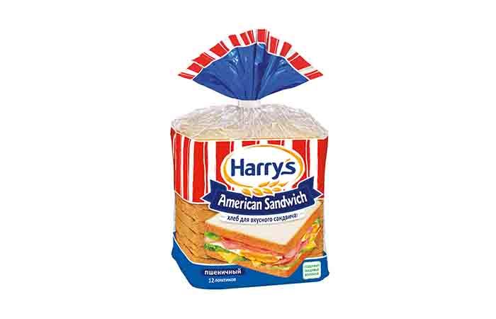 Harrys - хлеб сандвичный Харрис пшеничный 470г в коробке 10 штук